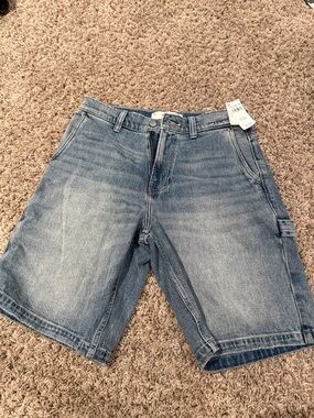 Hollister Men's Light Blue Denim Shorts